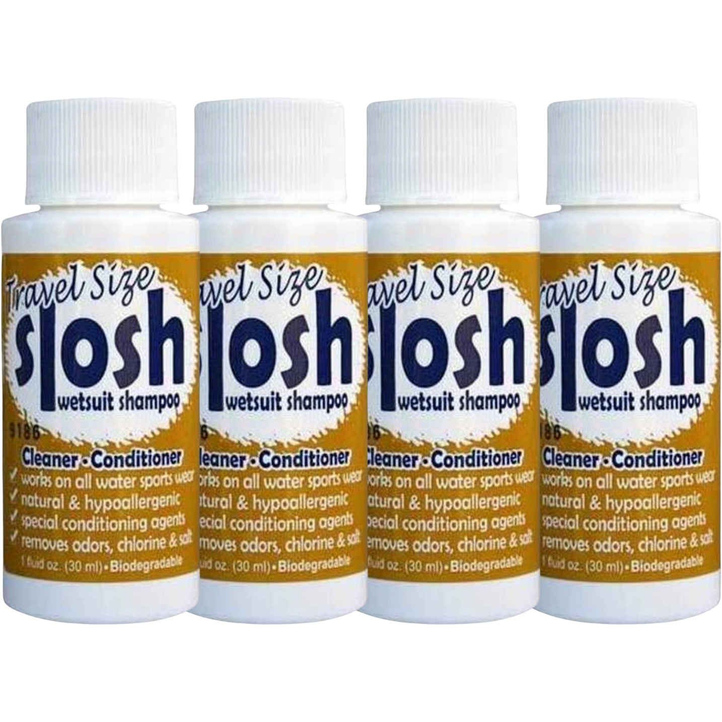 2026 Jaws Slosh Wetsuit Shampoo & Conditioner Travel Størrelse 30 Ml Pakke Med 4 SLO002PO4